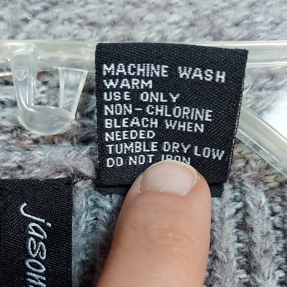 Jason Maxwell Gray Knit Button Down Collared Sweater Cardigan Size M - Picture 3 of 8